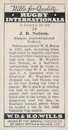 1929 Wills's Rugby Internationals #24 Jimmy Nelson Back